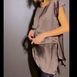 Nu Denmark Valina tunic top, brown, NWT, size small